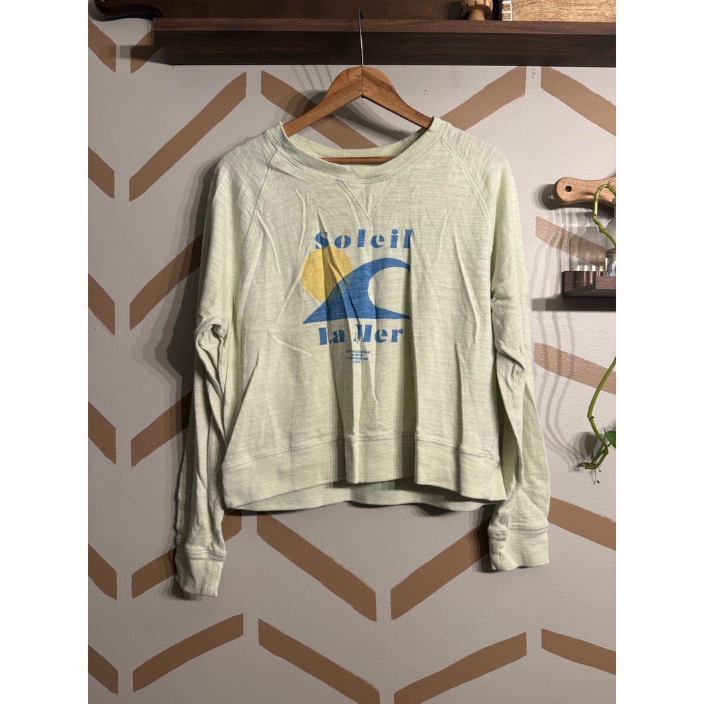 Faherty Crewneck Sweatshirt Womens Large Green Soleil La Mer WKS2304-DWK